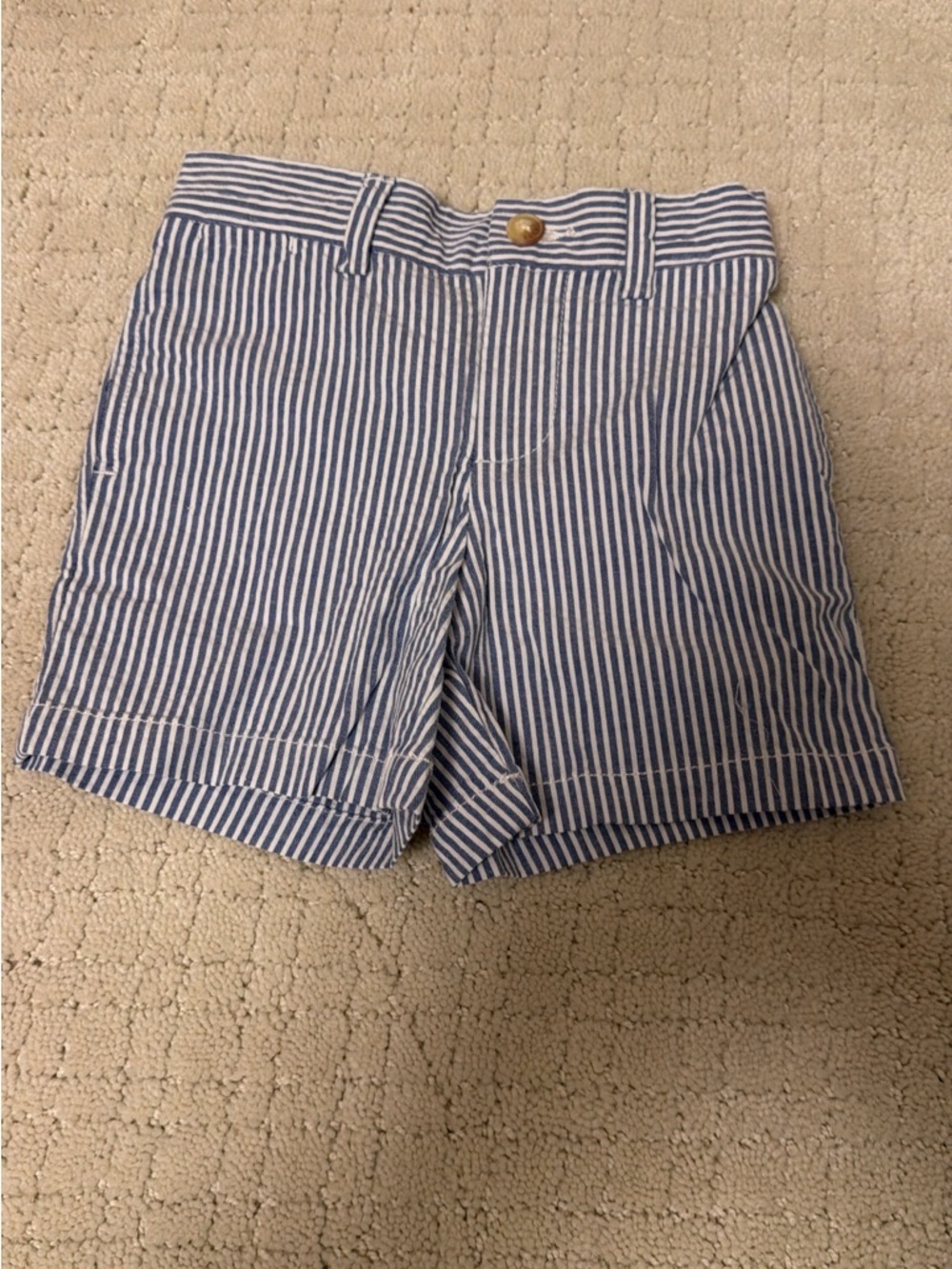 Ralph Lauren Blue and White Striped Kids Shorts